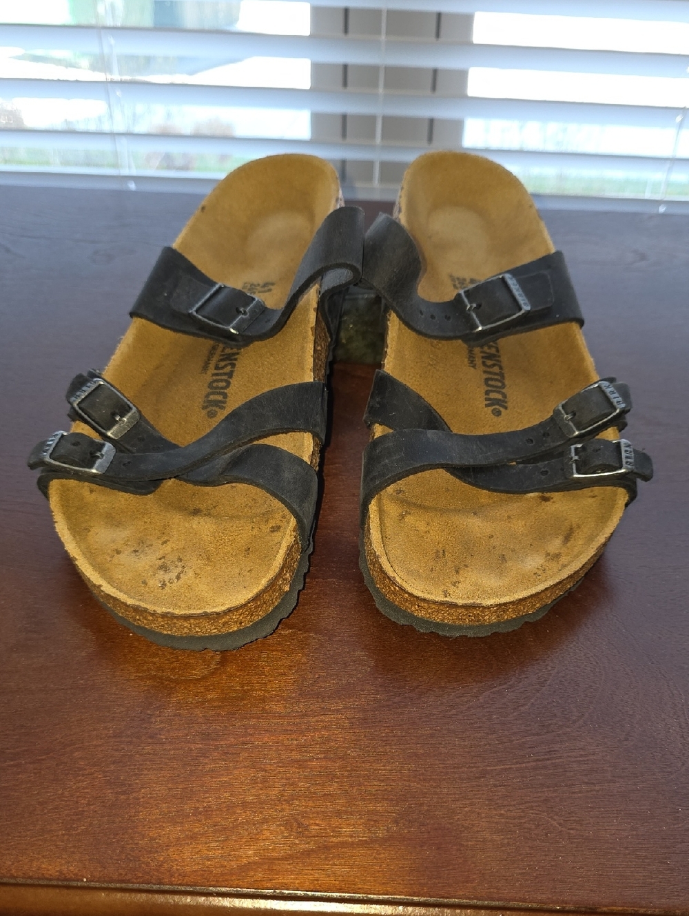 Birkenstock Black Triple-Strap Slide Sandals